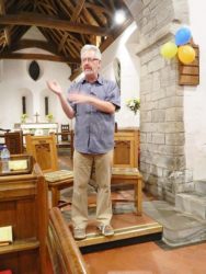 Peter Stretton doing his thank you's at the end of the day
